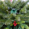 Jinda Christmas Factory's willow leaf PE hybrid automatic Christmas tree with red and long pinecone Christmas decorations Application Scenario